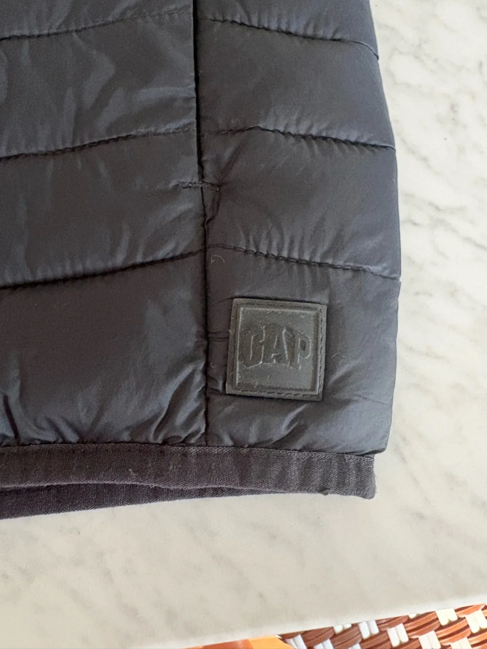 GAP Black Hooded Puffer Jacket Size XS 4/5